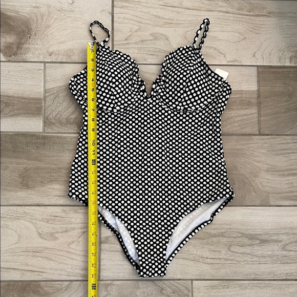 Jessica Simpson Black and White Polka Dot One-Piece Swimsuit - Picture 11 of 14